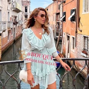 BLOGGERS FAV ZARA VOLUMINOUS RUFFLED MINI DRESS